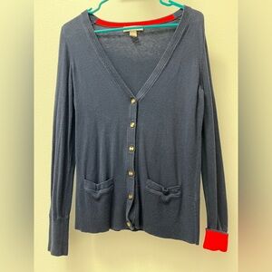 Women's Navy Blue Cardigan Sweater
